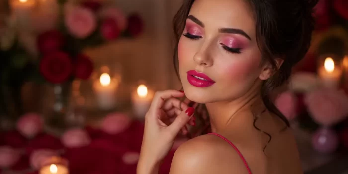 Hot Pink Makiažas Valentino Dienai