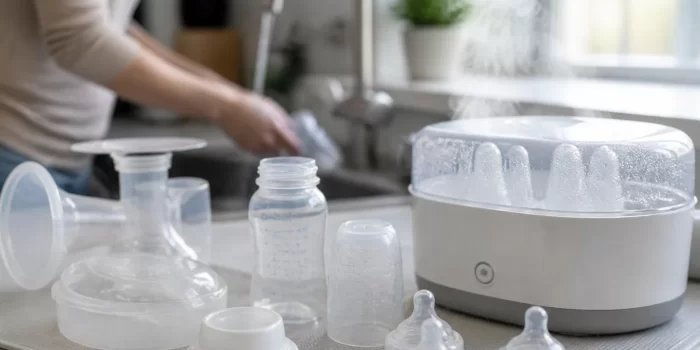 Kūdikio maitinimo priemonių plovimas ir sterilizavimas