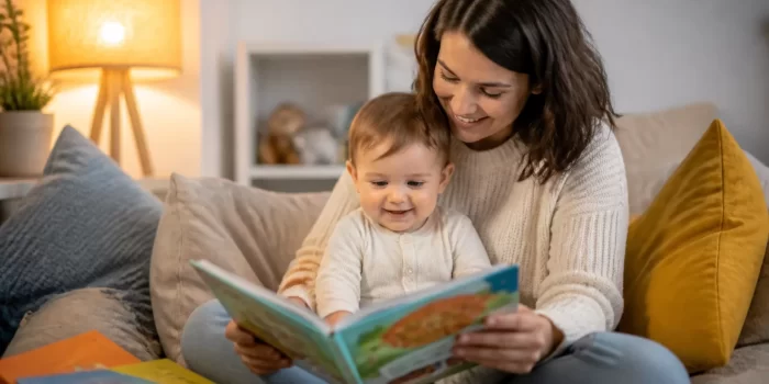 Skaitymas mažyliui teikia malonumą